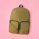 Maleta Con Doble Bolsa Frontal Verde Militar Miniso