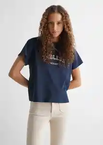 Camiseta End Navy Talla 20 Teen Niñas Mango