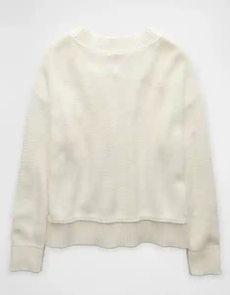 Suéter Tejido Mujer Blanco Talla: SMALL 1386100 American Eagle