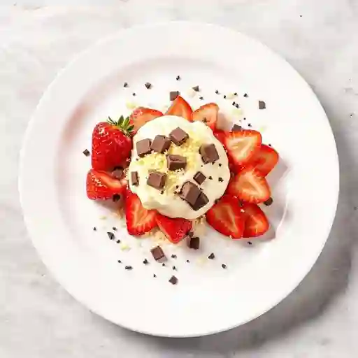 Fresas con Crema, Queso y Chocoramo