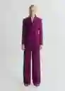 Pantalón Anna Fucsia Talla 36 Mujer Mango