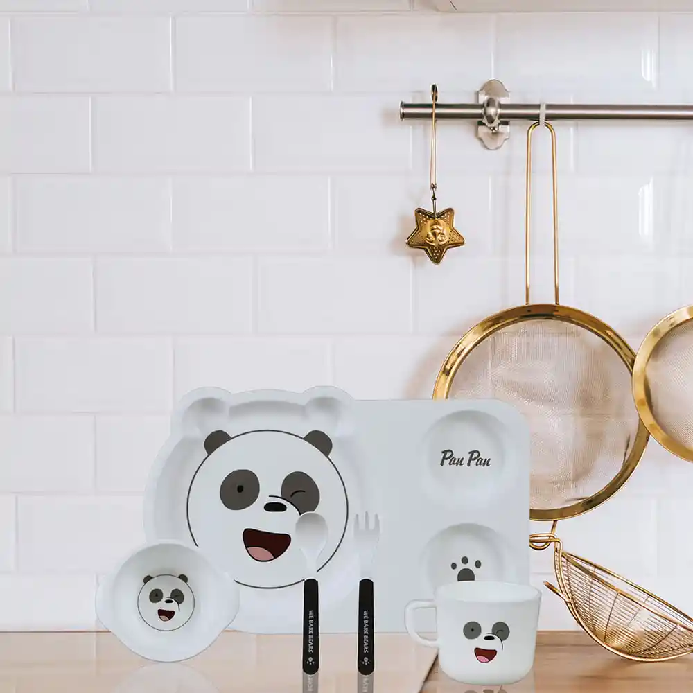 Set de Vajilla we Bare Bears Collection Panda Miniso