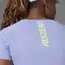 Adidas Camiseta Adizero Tee Mujer Azul Talla XS Ref: IX2827