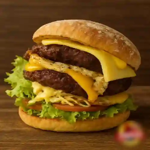 Hamburguesa Doble Carne + Papa Francesa