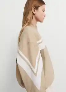 Chaqueta Mix Beige Talla S Mujer Mango