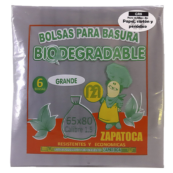 Zapatoca Bolsa Para Basura Grande Surtida 65x80 cm 6 und