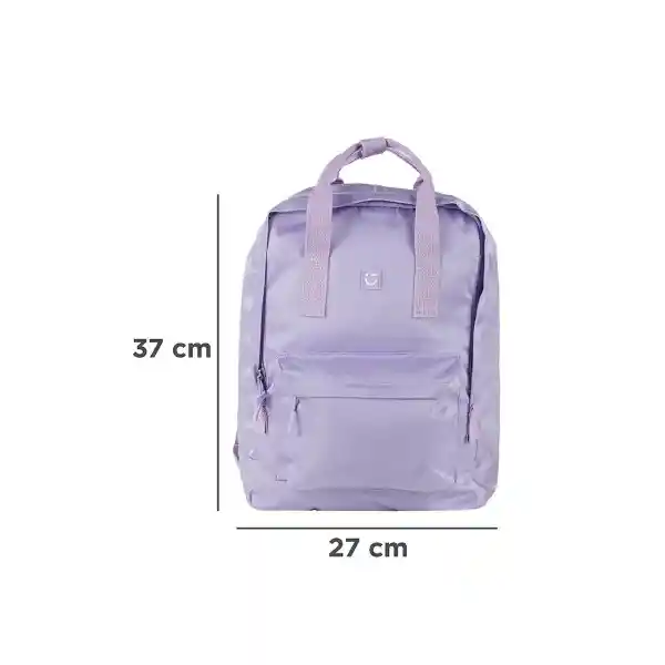Maleta Escolar Rectangular Con Asa Lila Serie Miniso
