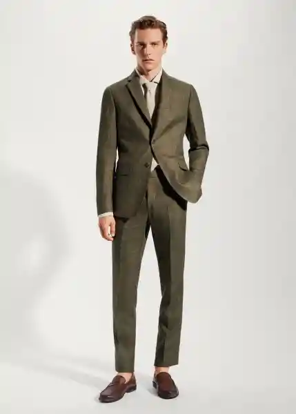 Blazer Americana Florida Verde Talla 48 Hombre Mango
