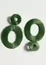 Pendientes Malena Verde Pastel Talla 99 Mujer Mango
