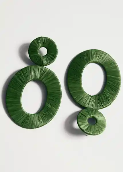 Pendientes Malena Verde Pastel Talla 99 Mujer Mango