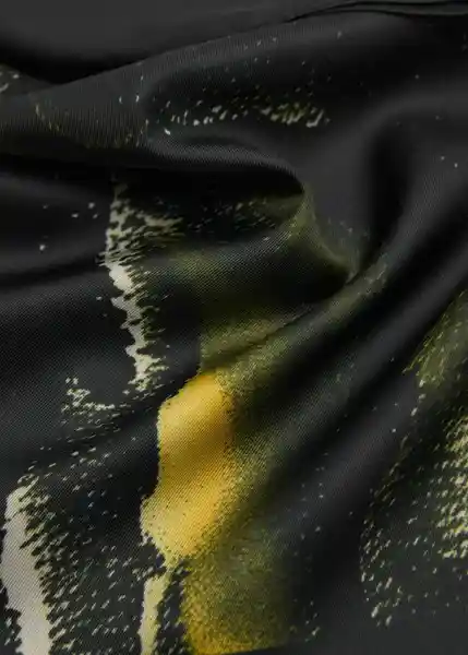 Pañuelo Tigre Negro Talla 99 Mujer Mango