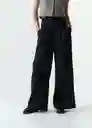 Pantalón Isis Mujer Negro Puro Ultraoscuro Talla 8 533G356 Naf Naf