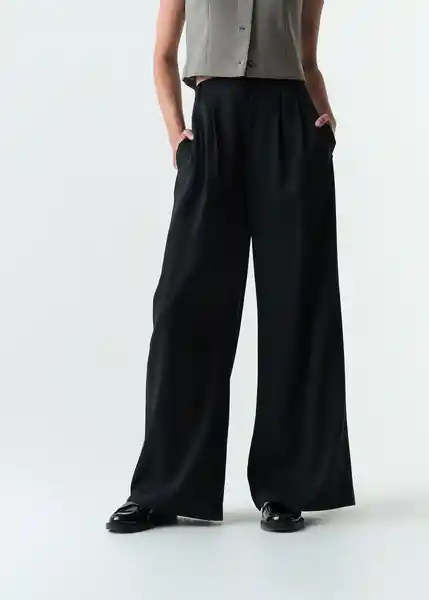 Pantalón Isis Mujer Negro Puro Ultraoscuro Talla 8 533G356 Naf Naf