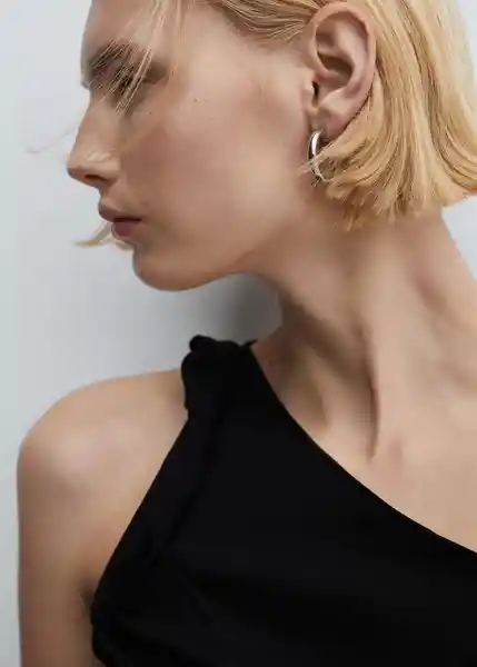 Top Twisted Negro Talla S Mujer Mango