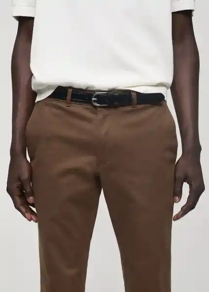 Pantalón Barna Marron Talla 38 Hombre Mango