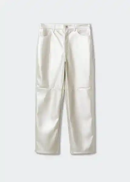 Pantalón Plata Plata Talla 36 Mujer Mango