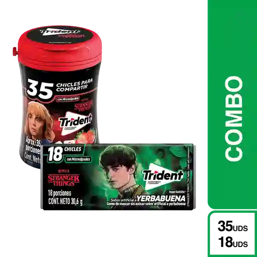 Combo Trident Evup Yerba + Trident 35s Botella Fresa