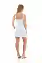 Vestido Corto Dannia Azul Claro Talla XS Mercedes Campuzano