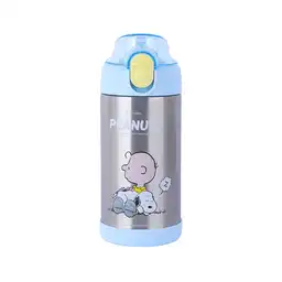 Termo Con Tapa Abatible Automática Azul Snoopy 300 mL Miniso