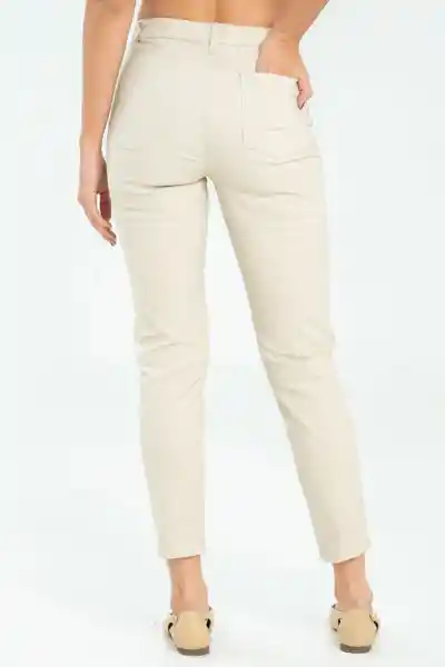 Pantalón Siena Skinny Color Beige Medio Talla 8 Ragged