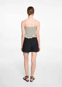 Short Lino Negro Talla 18 Niñas Mango