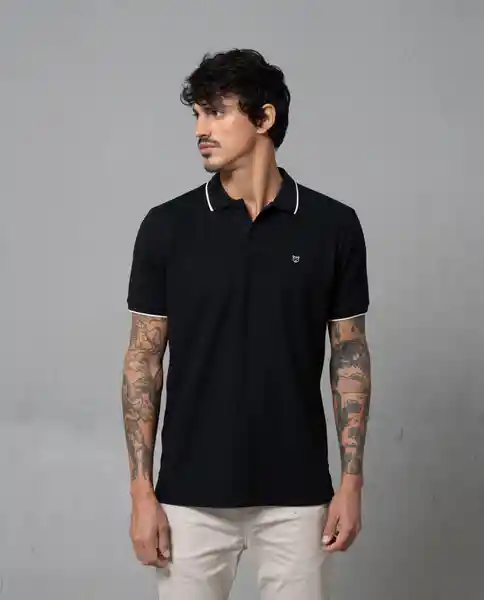 Camisa Tipo Polo Hombre Negro Talla S 190G010 Rifle