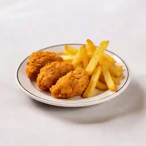 Chicken tenders con papitas