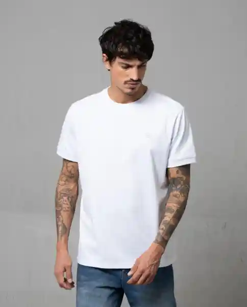 Camiseta Hombre Blanco S 100G005_BLA110601 Rifle