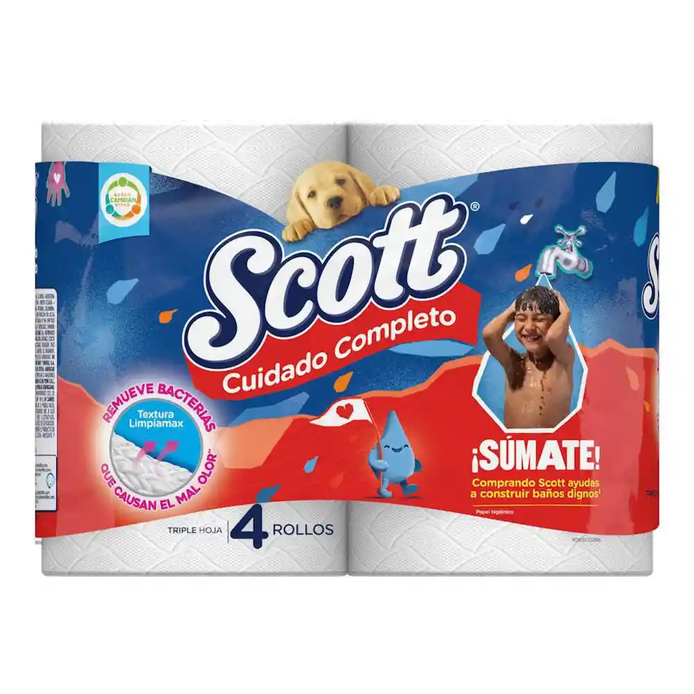 Scott Papel Higiénico Cuidado Completo Triple Hoja