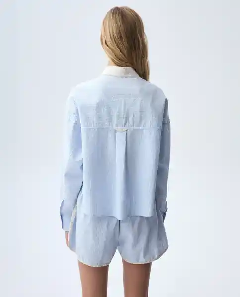 Camisa Mujer Azul Talla M 611G002_AZU194039 Americanino