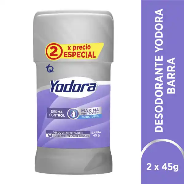 Yodora Desodorante Derma Control Mujer en Barra