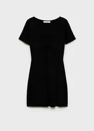 Vestido Foradada Negro Talla S Mujer Mango