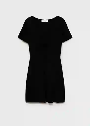 Vestido Foradada Negro Talla S Mujer Mango