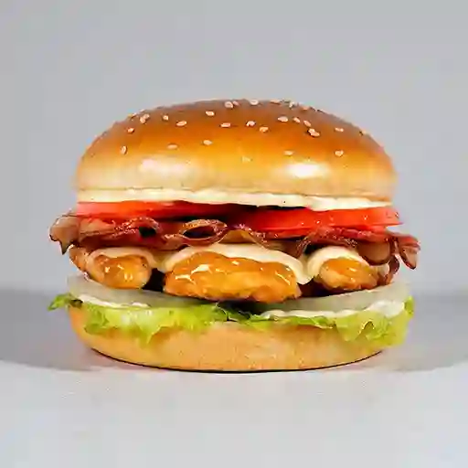 Hamburguesa  Pollo Apanado.