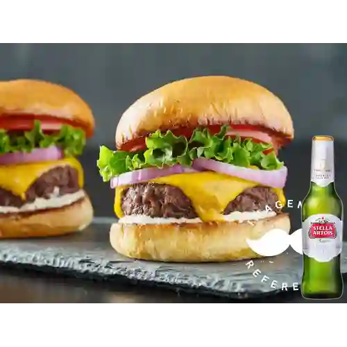 Combo Classic Burger + Stella Artois Bot. 330ml