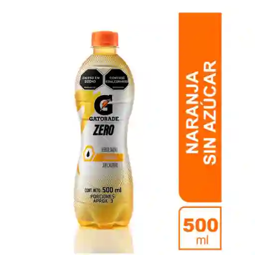 Gatorade Bebida Hidratante Naranja Sin Azúcar 500 mL