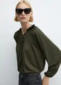 Blusa Sweet Khaki Talla XL Mujer Mango