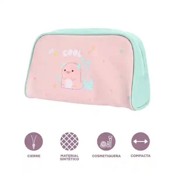 Cosmetiquera Serie Ajolote Tierno Rosa Miniso