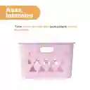Cesta de Almacenamiento Pequeña Serie Rosa Miniso