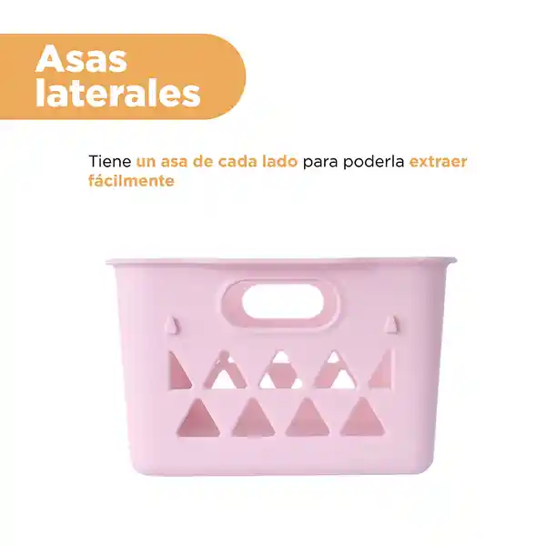 Cesta de Almacenamiento Pequeña Serie Rosa Miniso