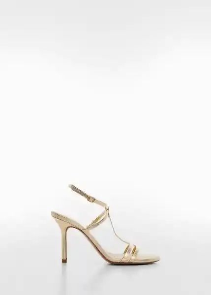 Sandalias Lucia Oro Talla 42 Mujer Mango