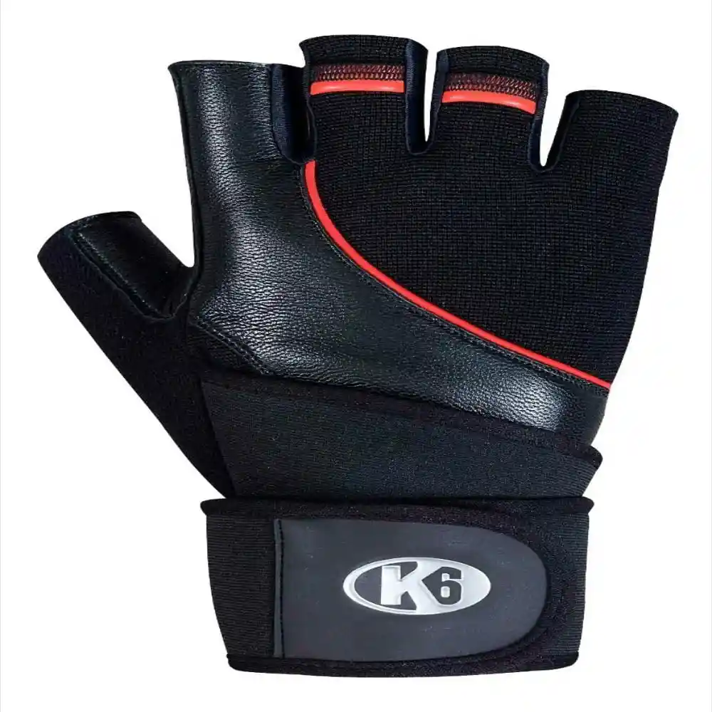 K6 Guantes Para Gimnasio De Cuero Crossfit Ice Border Ll Talla M