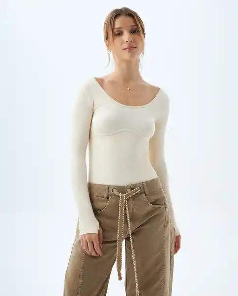 Camisa Mujer Crudo Talla L 619f000 Americanino