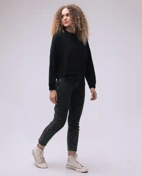  Buzo Mujer Negro Talla L 680D002  AMERICANINO  
