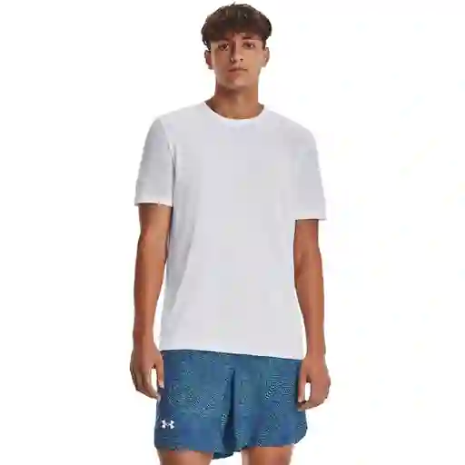 Under Armour Camiseta Seamless Stride Hombre Blanco Talla LG