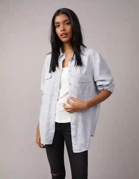 Camisa Mujer Beige Talla Small 6146119 American Eagle