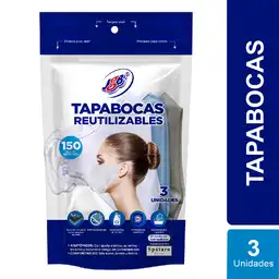 Tapabocas JGB Reutilizable x 3 und