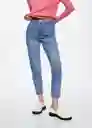 Jeans Newmom Tejano Medio Talla 54 Mujer Mango