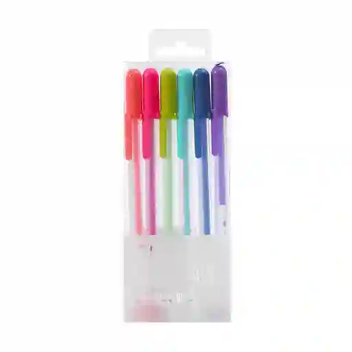 Esfero de Gel Colores Arco Iris Pequeño Multicolor Miniso