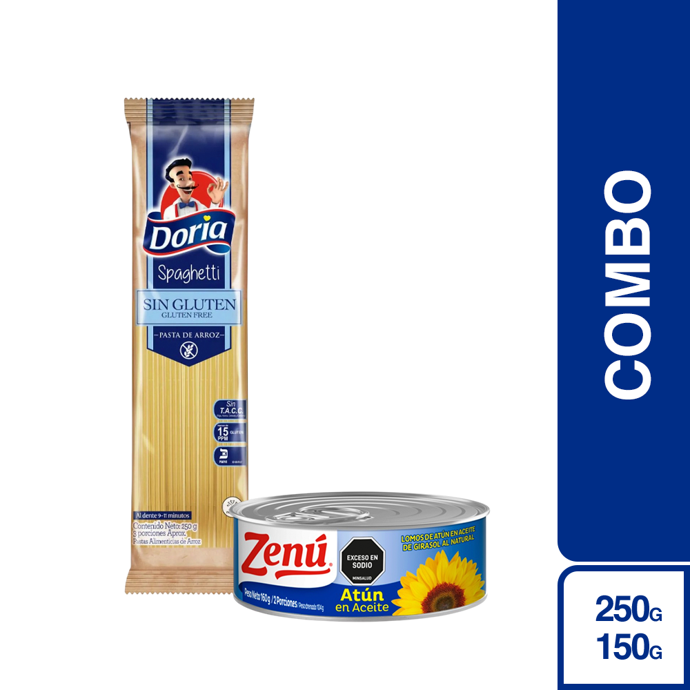 Combo Zenú Atún Aceite + Doria Spaghetti Sin Gluten